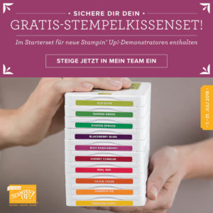 Stampin' Up! Demonstrator werden und Gratis Stempelkissenset erhalten Aktion