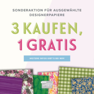 Designerpapier-Aktion 3 kaufen, 1 gratis erhalten quadratisch