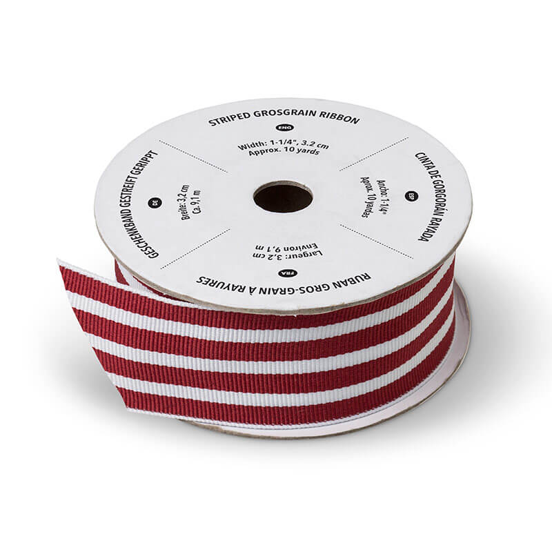 Geschenkband gestreift gerippt Chili