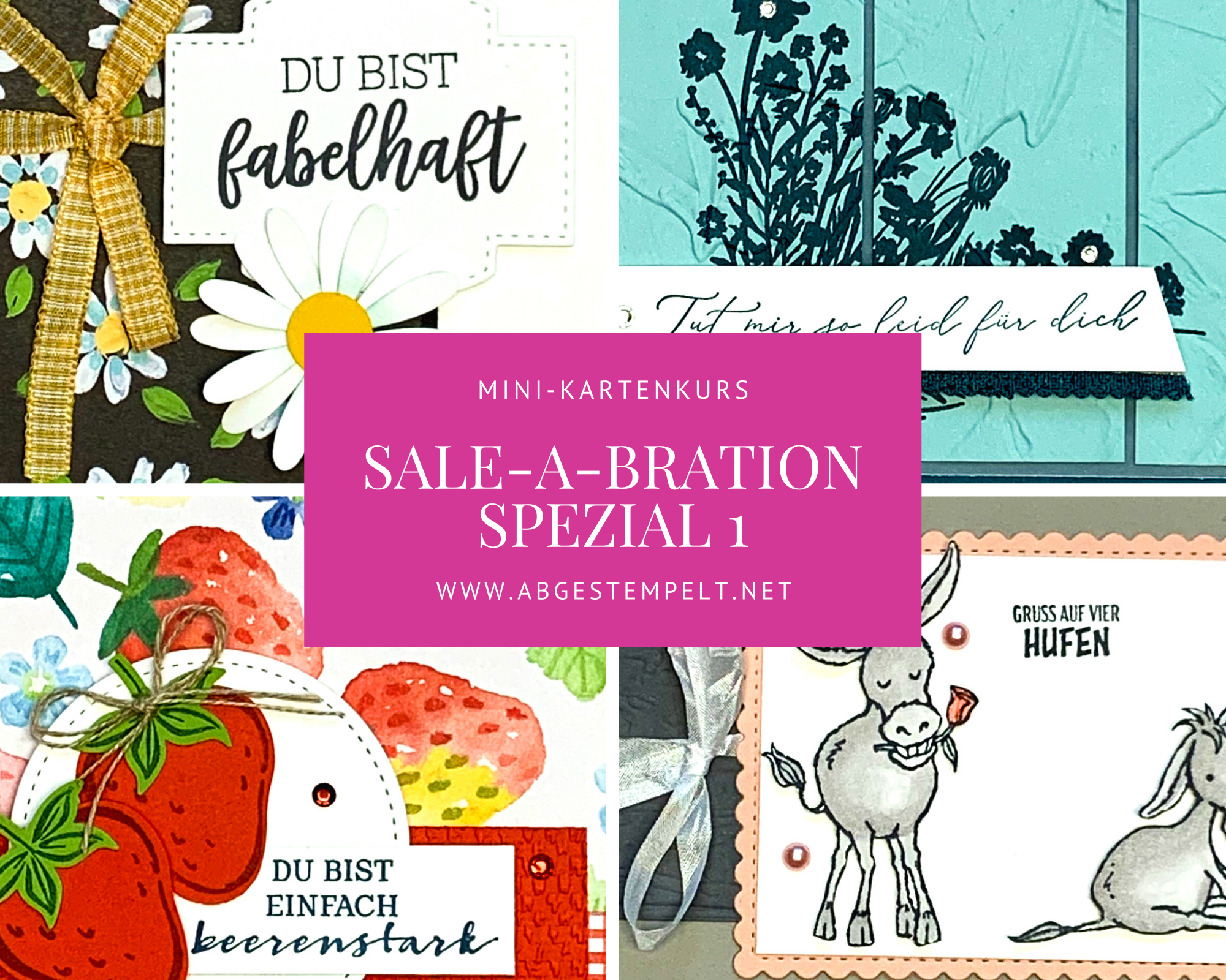 Mini-Kartenkurs Sale-a-bration Spezial 1 stampin up abgestempelt