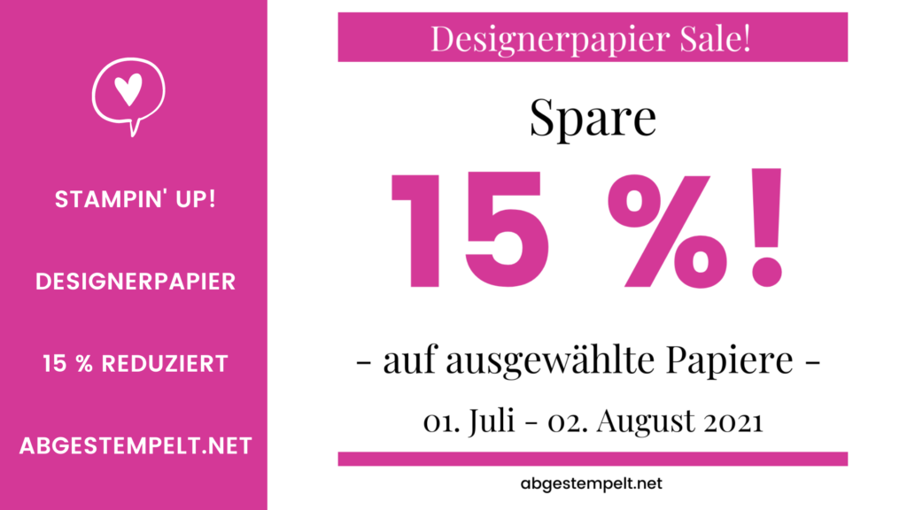 Blog Designerpapier Sale stampin up abgestempelt