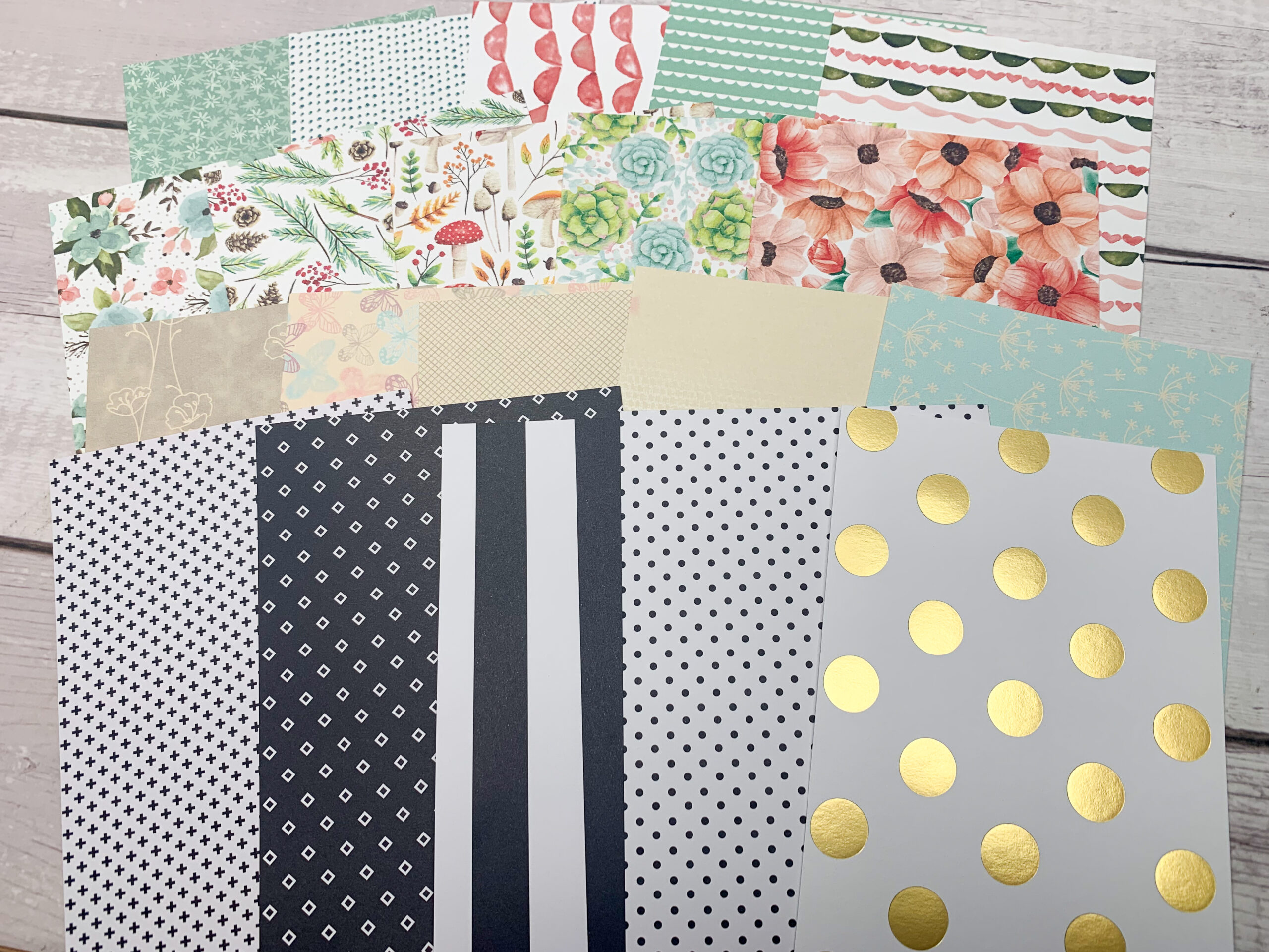Kartenaufleger Designerpapier Paket #2