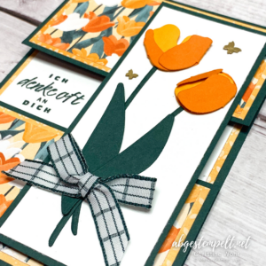 Stampin' Up! blühende Felder originelle klapp karte schräg