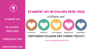 Blog Stampin' Up! In color 2020-2022 verlassen uns abgestempelt