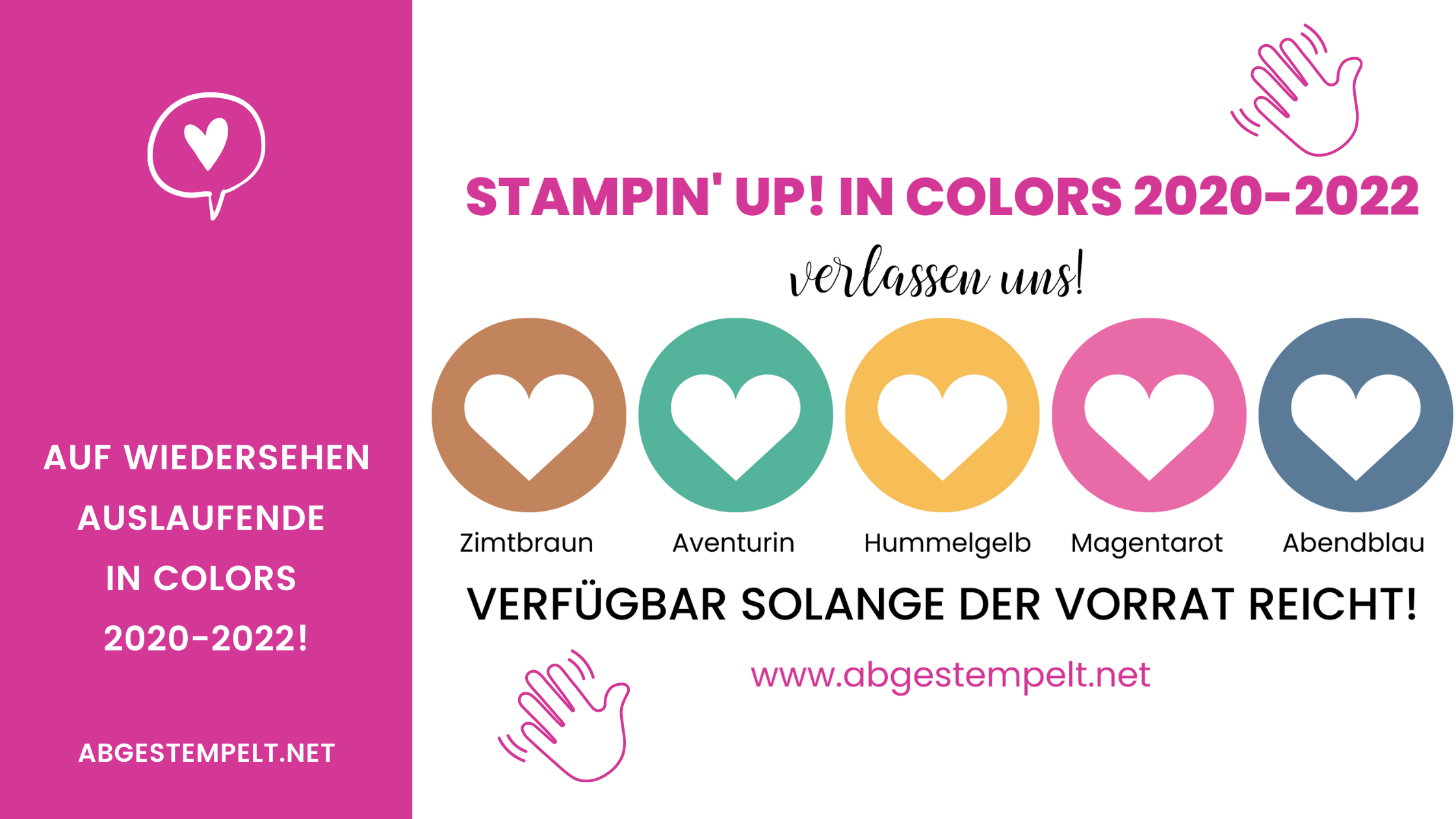 Blog stampin up In Colors 202022 auslaufend abgestempelt