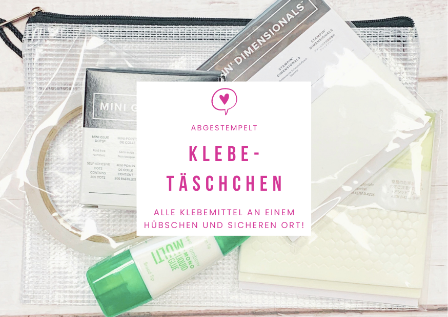 Klebetäschchen abgestempelt