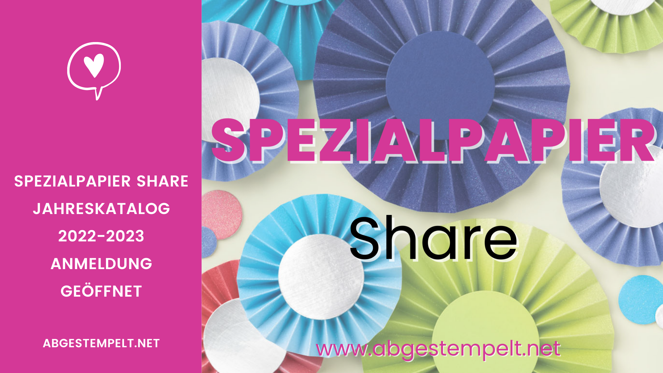 Blog stampin up Spezialpapier Share 2022-2023 abgestempelt
