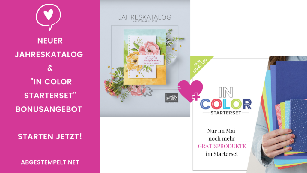 Blog stampin up Jahreskatalog In Color Starterset abgestempelt