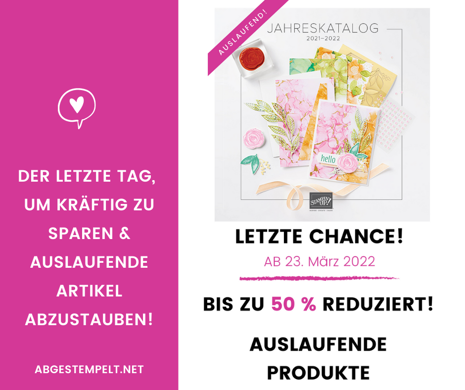 Blog stampin up letzter Tag Ausverkauf abgestempelt (Facebook-Beitrag)