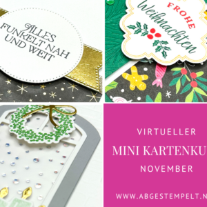 FB Mini Kartenkurs November stampin up abgestempelt