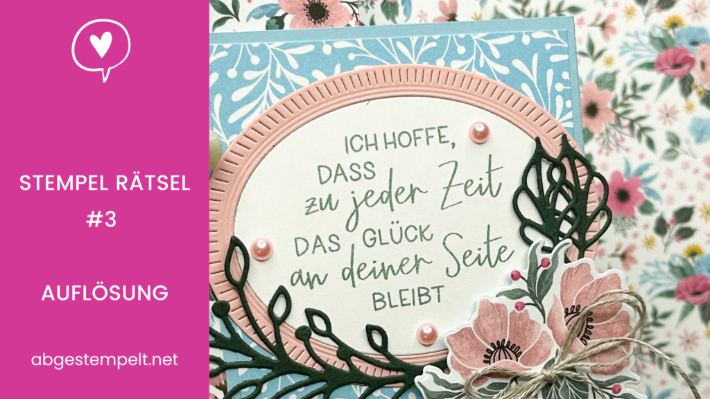 Stampin Up gerahmt mit Blumen Akkordeonkarte Technikkarte Stempel Rätsel #3 Auflösung