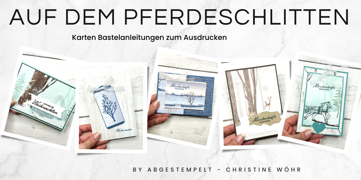 Auf dem Pferdeschlitten Bastelanleitungen PDF