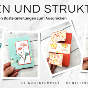 Stampin Up Farben und Strukturen Karten bastel Kurs abgestempelt