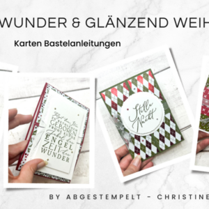 Stampin Up Nacht der Wunder Glänzend Weihnachtlich Karten bastel Kurs abgestempelt