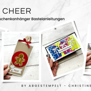 Stampin Up Sending cheer Geschenkanhänger bastel Kurs abgestempelt