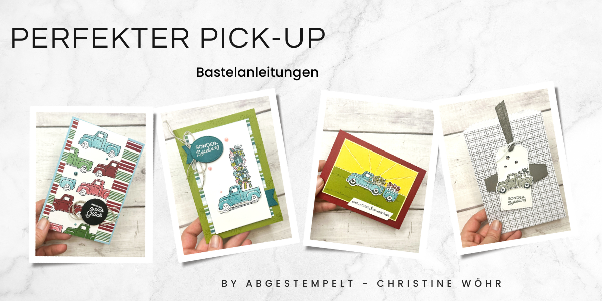 Bastelanleitungen Stampin Up Perfekter Pick Up bastel abgestempelt