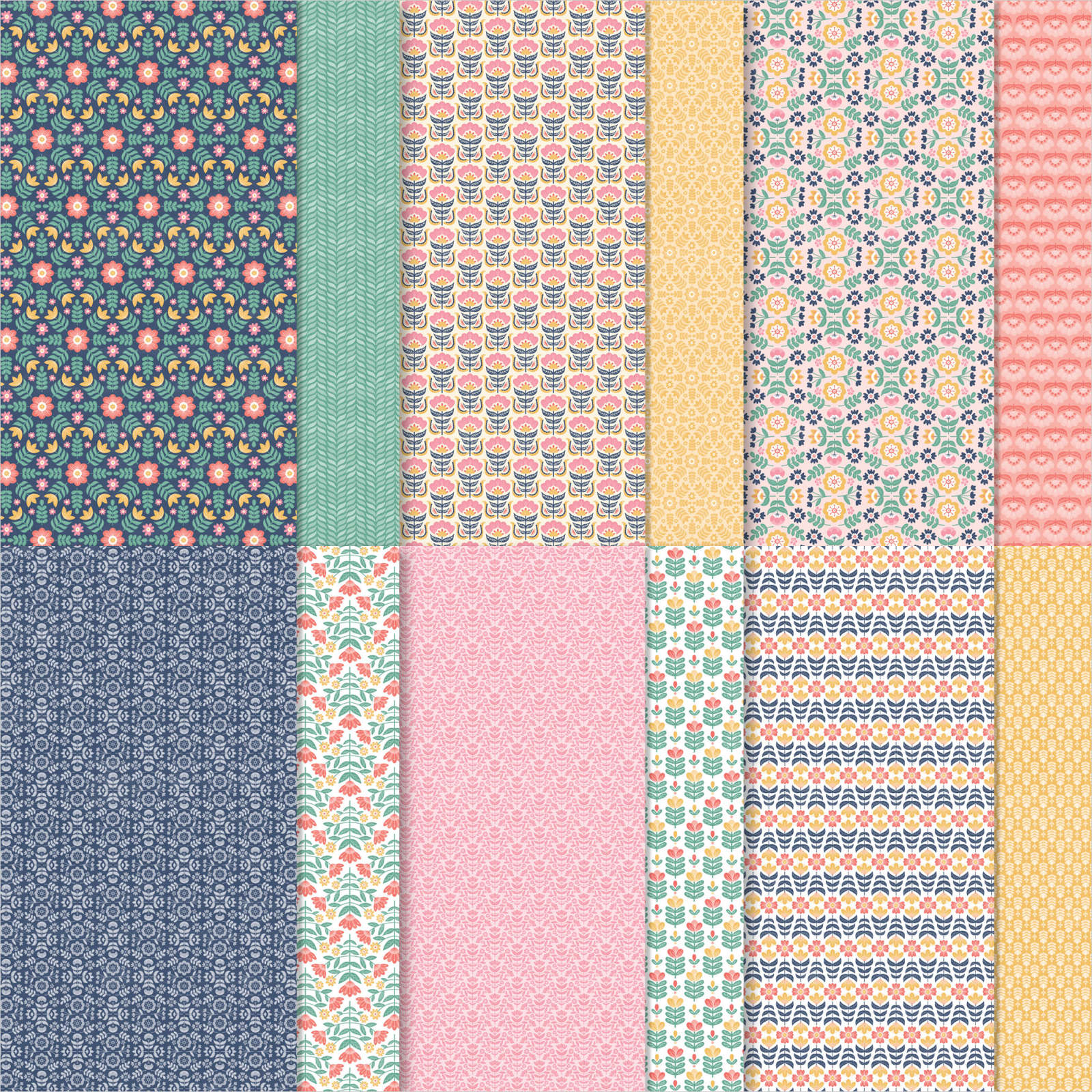 Designerpapier Fantasie in Symmetrie
