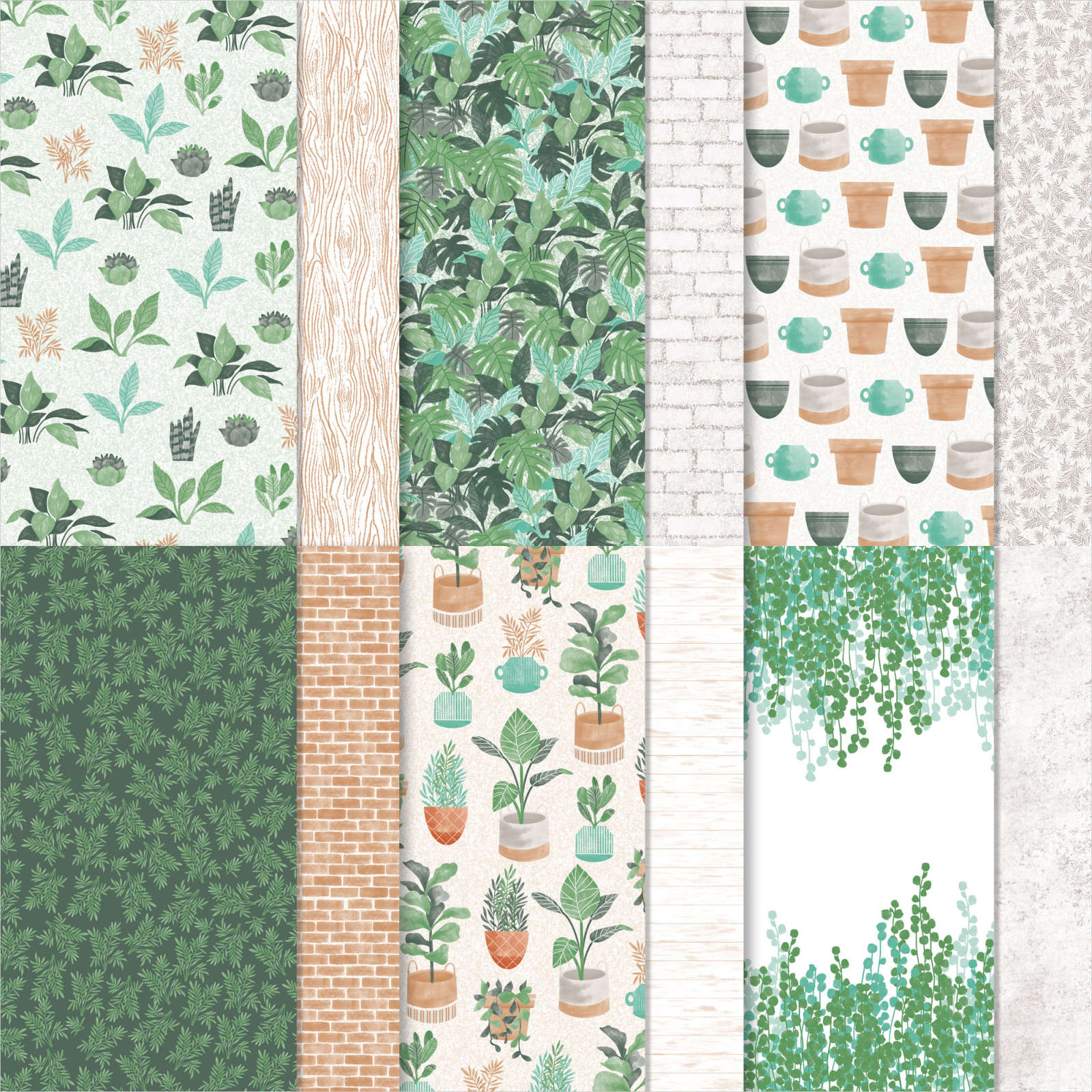 Designerpapier Pflanzecke