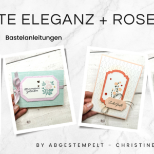 Stampin Up Schlichte eleganz + Rosenzart bastel Kurs abgestempelt