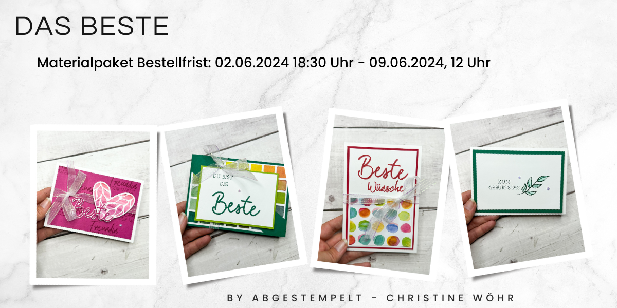 Vorankündigung Stampin Up Das Beste bastel abgestempelt