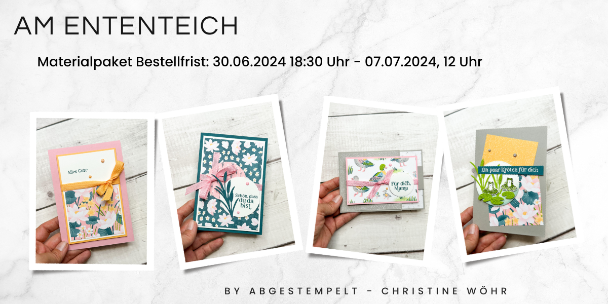 Vorankündigung Stampin Up Am Ententeich Kartenkurs basteln abgestempelt