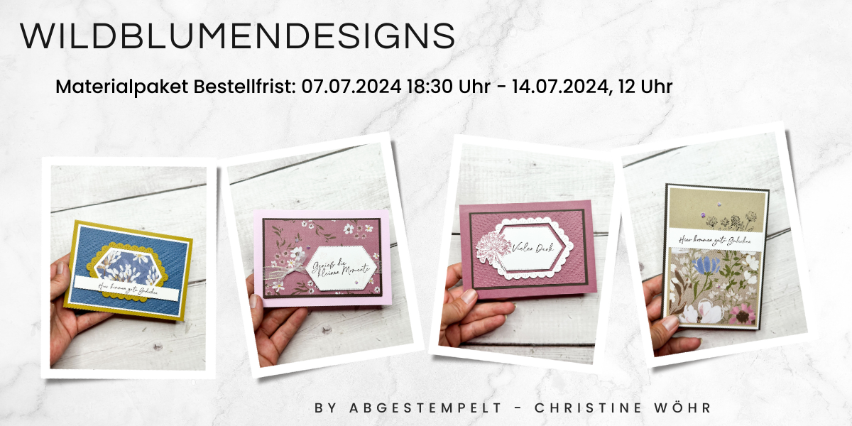 Vorankündigung Stampin Up Wildblumendesigns Kartenkurs basteln abgestempelt