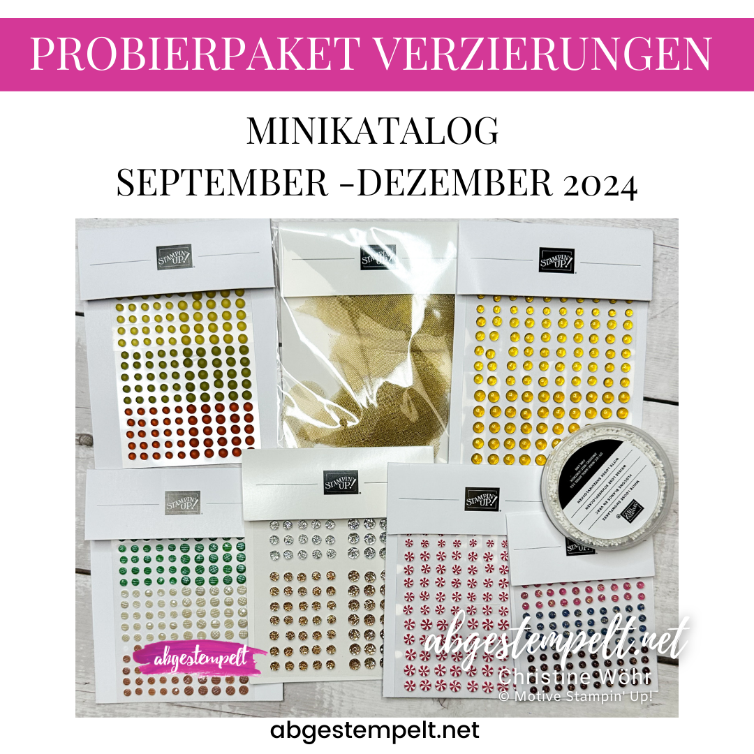 PROBIERPAKET VERZIERUNGEN MINIKATALOG SEPTEMBER -DEZEMBER 2024
