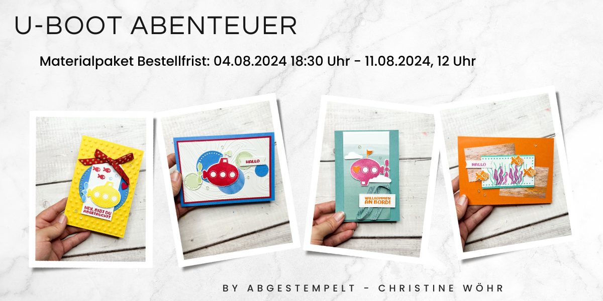 Vorankündigung Stampin Up U Boot Abenteuer Kartenkurs basteln abgestempelt