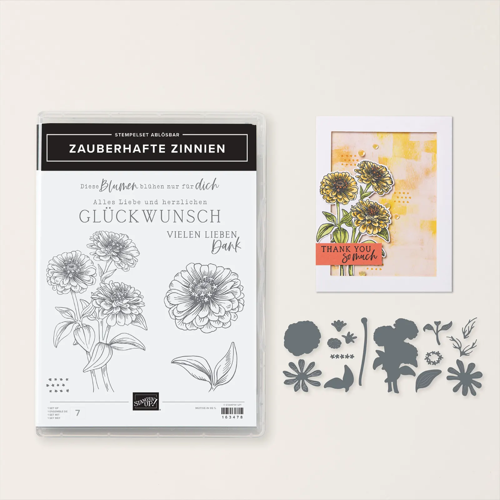 Zauberhafte Zinnien + Stanzformen