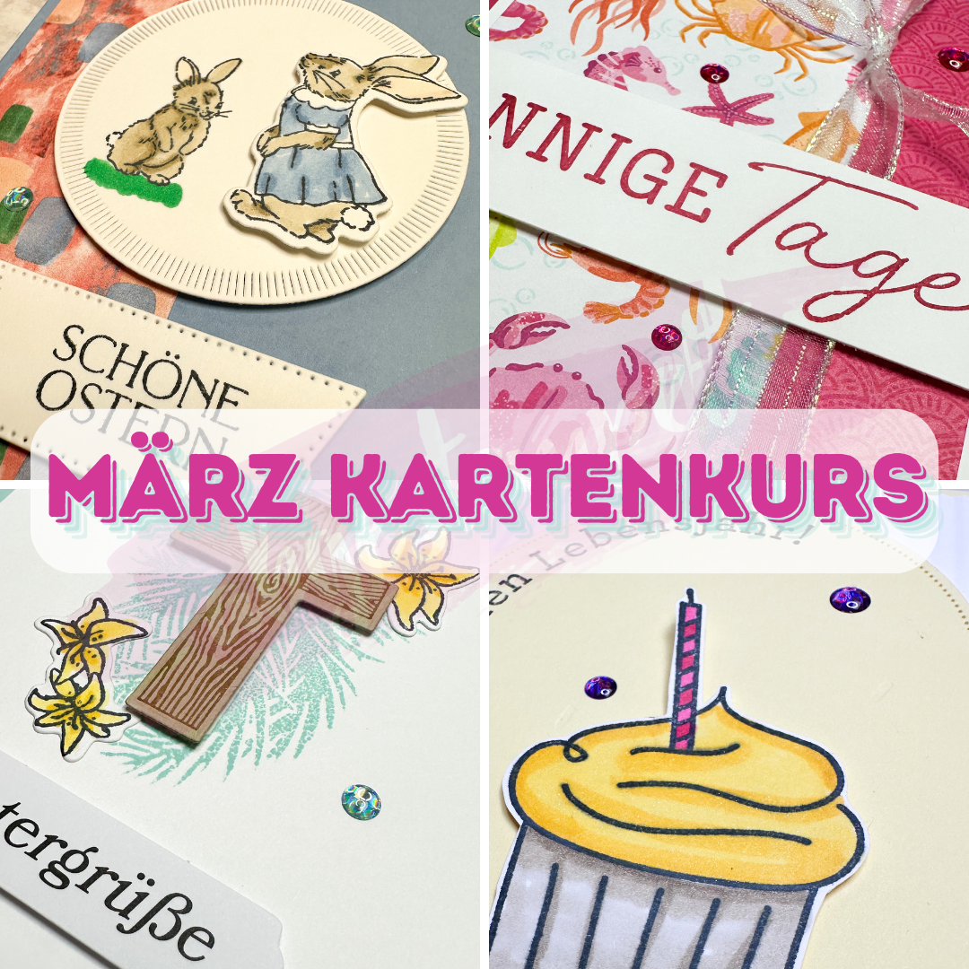 März 2025 Kartenkurs abgestempelt.net Stampin Up