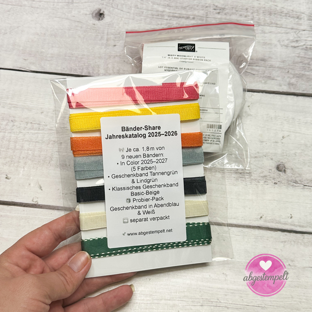 Bänder Share 2025 – 9 neue Geschenkband-Designs von Stampin’ Up!