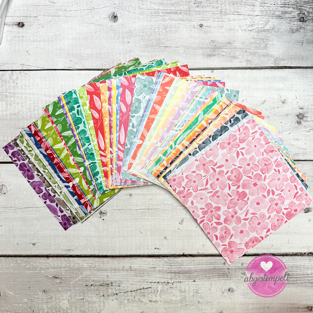 Stampin’ Up! Farbfamilien Designerpapier 2025 – abgestempelt Paket